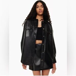 ARITZIA Wilfred The Ganna Faux Leather Jacket